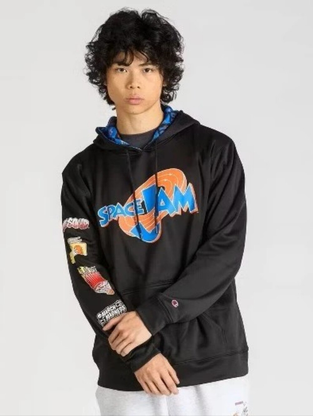 Champion Space Jam Looney Tunes March Madness Hooded Sweatshirt Sz XL
